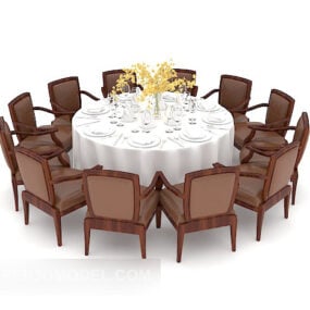 Multi-seaters Fashion Table 3d model