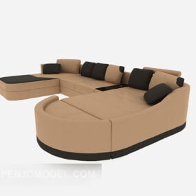 Multi-seater Combination Lounge Sofa 3d model