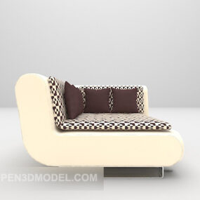 3д модель углового большого дивана-мебели