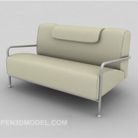 Шкіряний диван багатомісний 3d модель