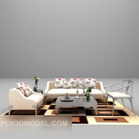 Multi-seaters Sofa Combination Large Size 3d model