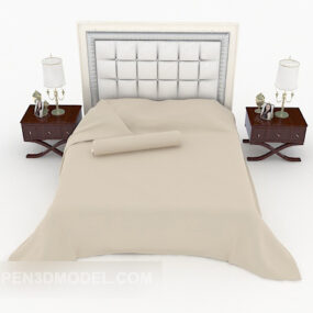 Neo-classical Double Bed 3d model
