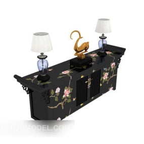 New Chinese Beautiful Hall Cabinet 3d model