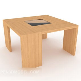 Kinesisk afslappet sofabord 3d-model af træ