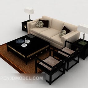 Chinese Family Combination Sofa 3d model