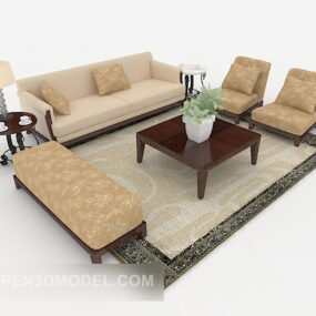 New Chinese Furniture Sofa 3d model