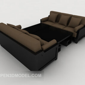 Uusi kiinalainen antelias sohvasarja 3d-malli