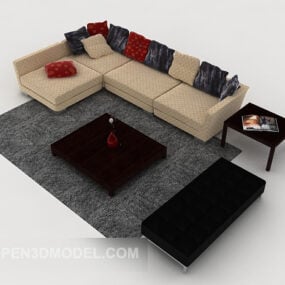 New Chinese Home Simple Combination Sofa 3d model