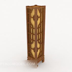 Chińska lampa podłogowa Tradycyjny model 3D