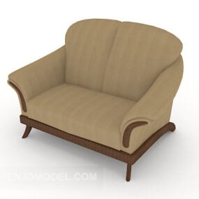 نموذج أريكة مفردة ريترو صيني جديد ثلاثي الأبعاد