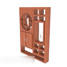 New Chinese Simple Bookcase 3d model