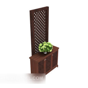 New Chinese Style Hall Cabinet 3d model