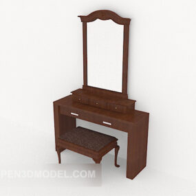 New Chinese Wood Dressing Table 3d model