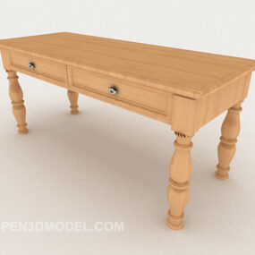 New Chinese Yellow Desk 3d model