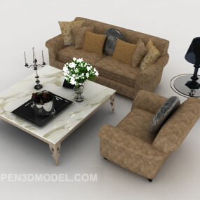 Modern European Home Sofa 3d model