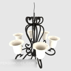 Lámpara nórdica artesanal simple modelo 3d