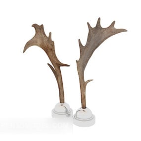 Bico de chifre de madeira nórdico Modelo 3D