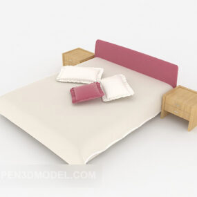Normal Simple Double Bed 3d model