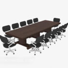 Large Office Wooden Conference Table