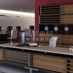 Western Office Furniture With Furniture Interior 3d model