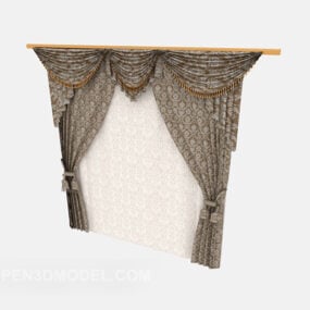 Office Fabric Curtain 3d model