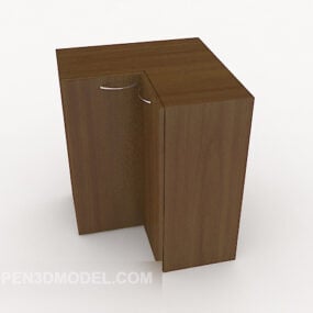 Office File Locker Wooden 3d model