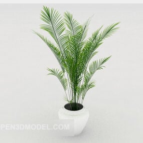 3д модель офисного зеленого растения в горшке