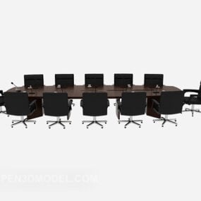Modelo 3d de móveis para cadeiras de mesa de reunião de escritório