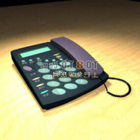 Office Phone Black Color 3D-malli