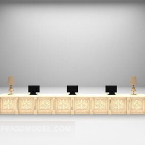 3D-Modell im klassischen Stil der Bürorezeption