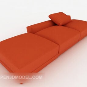 Orange Lazy Sofa 3d model