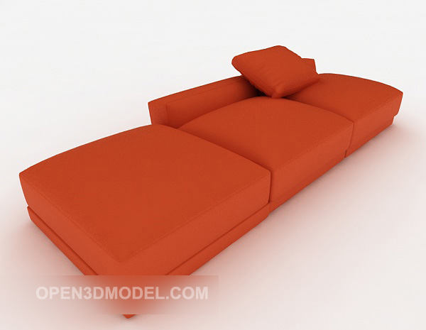 Orange Lazy Sofa