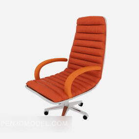 オレンジ色のモダンなオフィスチェア 3Dモデル