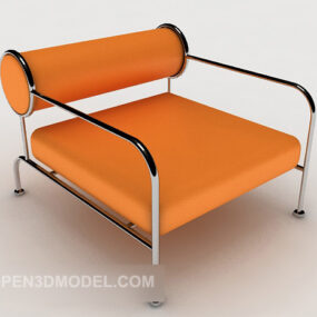 Decorazione moderna arancione della poltrona lounge Modello 3d