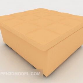 Tabouret de canapé orange modèle 3D