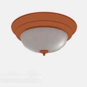 Lampu Plafon Tua Warna Oranye model 3d