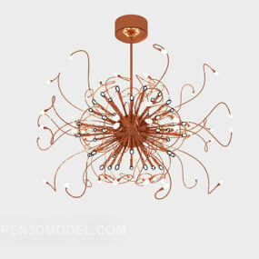Orange Craft Ceiling Chandelier 3d model