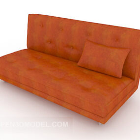 Model 3d Desain Sofa Rumah Oranye