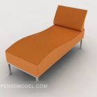 オレンジのミニマリストのソファチェアのデザイン
