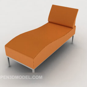 Помаранчевий мінімалістичний дизайн крісла дивана 3d модель