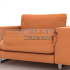 Καναπές από μοντέρνο ύφασμα πορτοκαλί