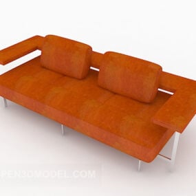 Orange Modern Home Sofa 3d model