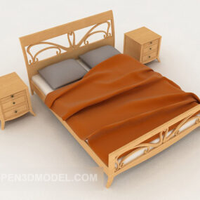 3d модель двоспального ліжка Orange Wood