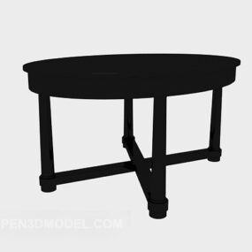 Table à thé originale en bois foncé modèle 3D