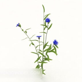 3д модель декоративного растения Фиолетовый цветок