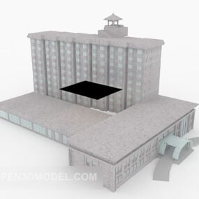מודל תלת מימד של אדריכלות בניין מורכב