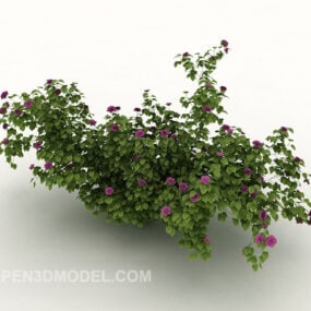 مدل سه بعدی درخت گل گیاه در فضای باز