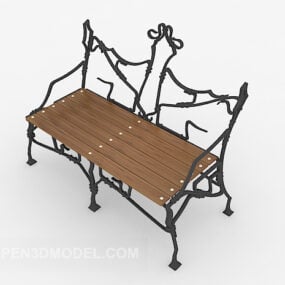 Outdoor Back-to-back Lounge Chair 3d model