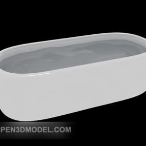 Oval Bath Ceramic 3d model
