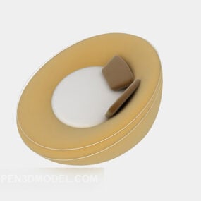 Model 3D owalnej leniwej sofy
